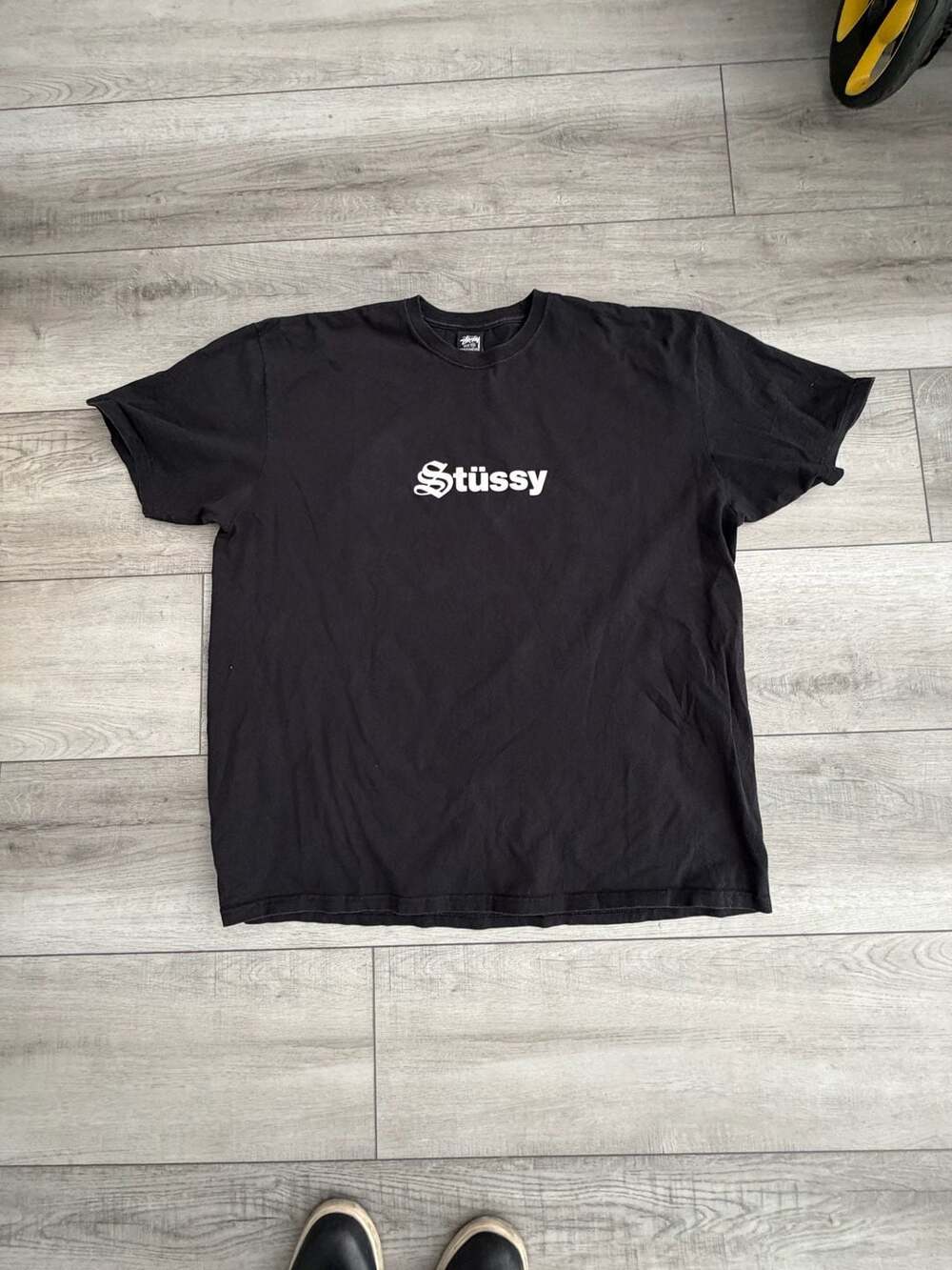 stussy black Nike co-branded T-shirt